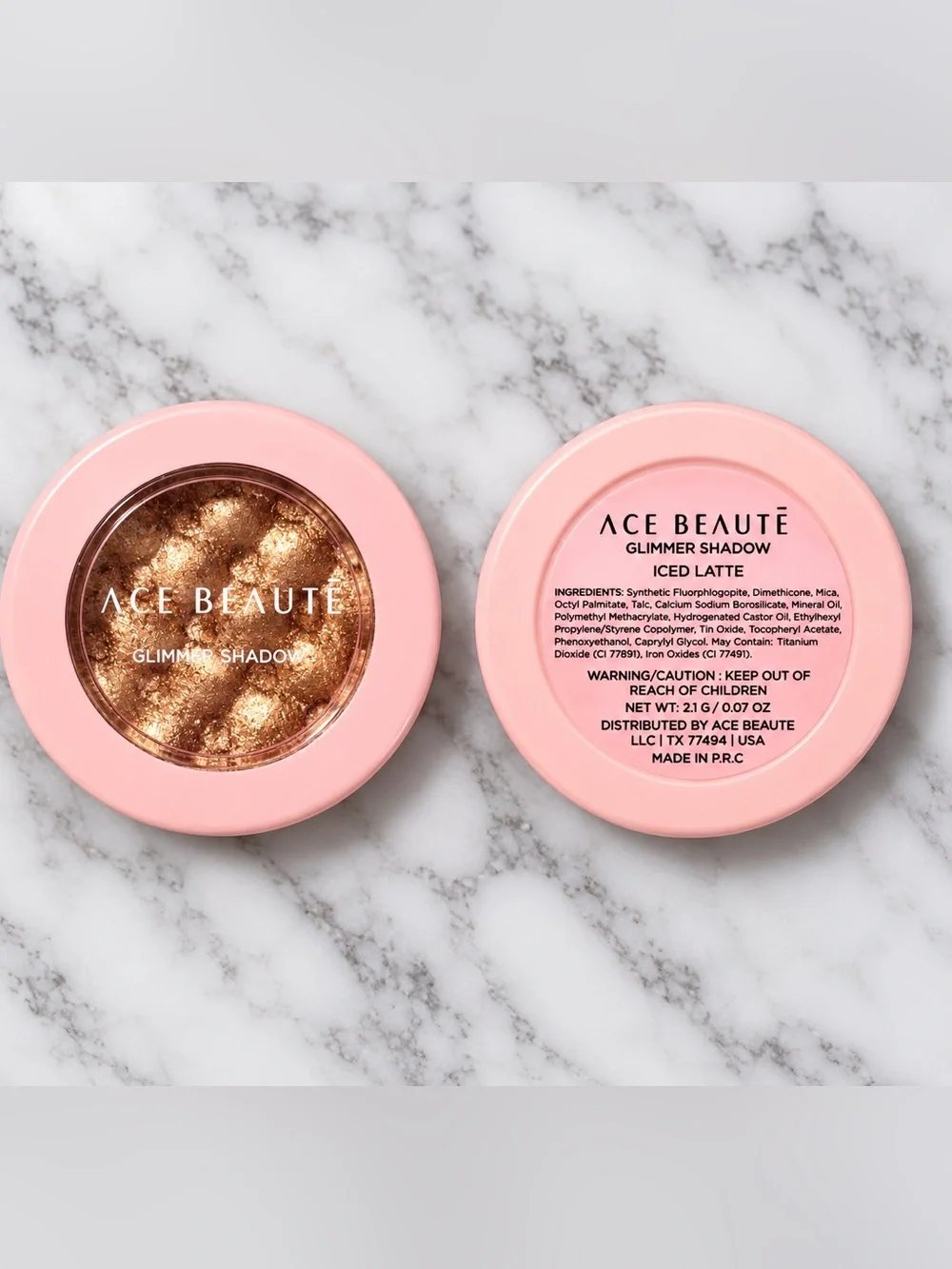 Ace Beauté Iced Latte Glimmer Shadow - Shimmery Bronze Gold